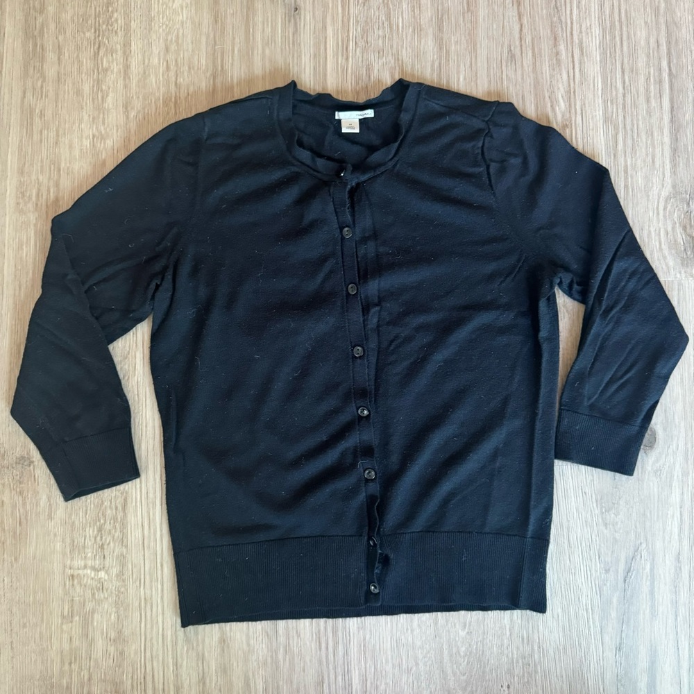 Halogen 3/4 sleeve Cardigan Black size Medium